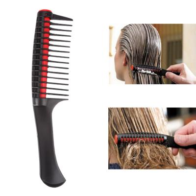 China Amazone Anti-Static Anti-Static Comb Salon Hot Selling Knotting Coloring Hair Styling Big Teeth Roller Curling Comb for sale