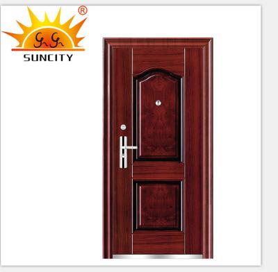 China Modern Design Steel Plates Door Wholesale Price Wooden Doors for sale