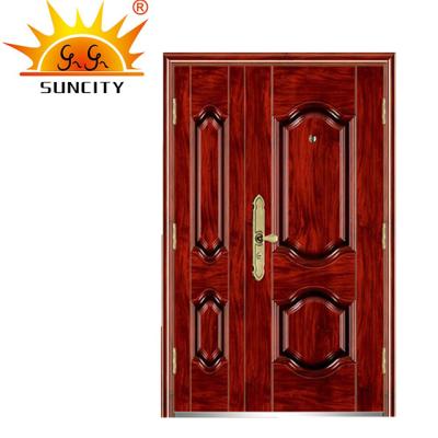 China Modern security one steel door and half door china door iron leaf steel door design with best price for sale