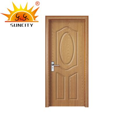 China SC-P159 Modern PVC Door Clad Bathroom Door Different Types , Molded MDF Panel PVC Door Design for sale