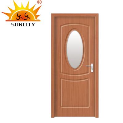 China SC-P012 Modern Decorative PVC Stained Glass Door Inserts , MDF Oval Glass Door Inserts for sale