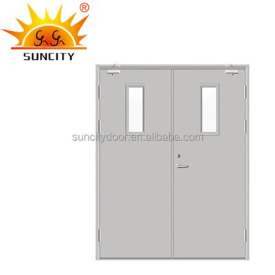 China Modern Cheap Steel Fire Retardant Fire Retardant Metal Sheet Double Priced Door for sale