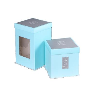 China Recycled Materials China Professional Manufacture Craft Cake Box Exquisite Transparent Paper Boxes Heightened for sale