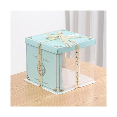 China Promotional Good Quality Wholesale Transparent Cake Box Designs Wedding Materials for sale