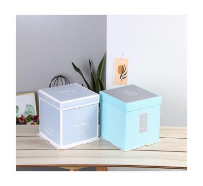 China Latest Hot Selling Recycled Materials Eco Friendly Cardboard Cake Box Single Layer Paper Gift Boxes for sale