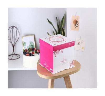 China Various Cardboard Materials Factory Manufacturing Recycled Paper Gift Boxes Single Layer Birthday Cake Box for sale