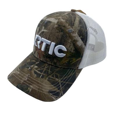 China New COMMON Camouflage Baseball Cap Outdoor Sports Sun Hat Printed 3D Embroidery Mesh Trucker Cap Peaked Army Hat for sale