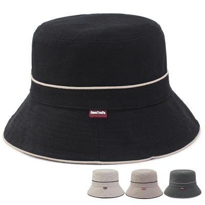 China Outdoor activities solid color fisherman's hat men's and women's summer outdoor sun protection brim bucket hat large for sale