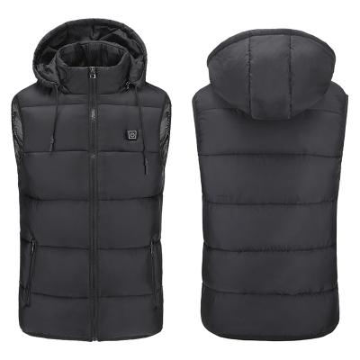 China Winter Wear Unisex Carbon Fiber Waterproof Heated USB Smart Jacket Temperature Adjustable Vest Waistcoat for sale