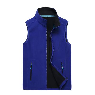 China High Quality Customized Warm Winter Vest Anti-pilling Plus Size Fleece Vest Zipper Up Vest for sale