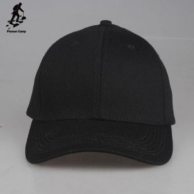 China Classic Black Men's Cotton Elastic 100% Twill Fitted Baseball Cap Hat for sale