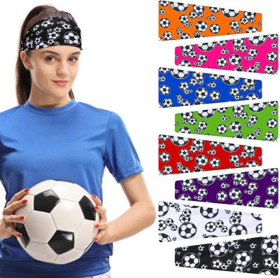 China 2022 fashion women's running yoga headband fitness sweat sweatband deodorant belt world football sweatband for sale