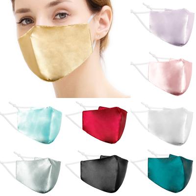 China Other Pure Color Double Layer Simulation Silk Sunscreen Three-Dimensional Maskes Breathable and Washable Cloth Masking for sale