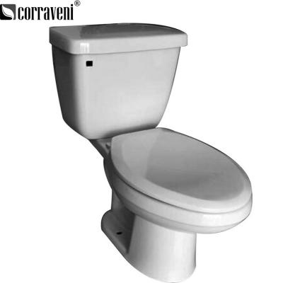 China Double-Flow Sanitary Ware Around WC Two Piece Ceramic Siphonic Toilet Set for sale