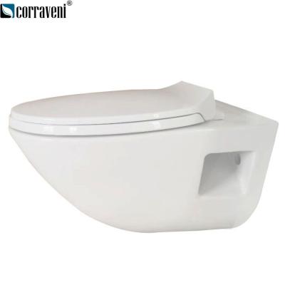 China Modern Ceramic Toilet Sanitary Ware Concealed Cistern Wall-Hung Glossy White for sale