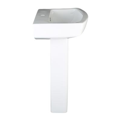 China Eco-friendly Sanitary Ware Bathroom Ceramic Pedestal Wash Basin Sink for sale