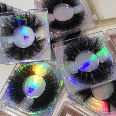 China 25mm natural long siberian mink lashes with packing 25mm long 3d mink lashes 25mm mink lashes bulk wholesale for sale