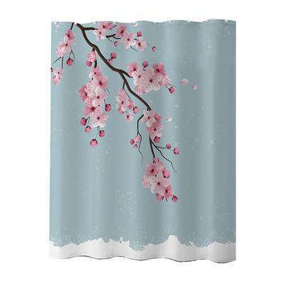 China Digital Printed Amazon Selling High Quality 100% Polyester Taffeta Digital Printed Shower Curtain for sale