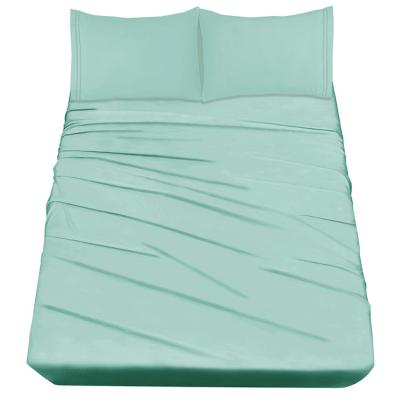 China Solid Dyed New Design 1800 Thread Count Good Quality 100% Microfiber Duvet Cover Set Sheet Set for sale