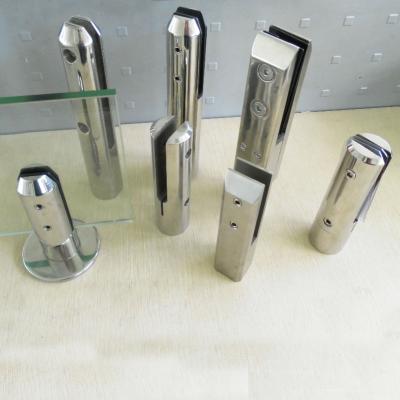 China Support Glass For Pool Fencing Frameless Glass Spit , Stainless Steel Spigot for sale