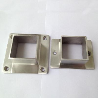 China Oblong Square Post Base Stainless Steel Handrail Baseplate for sale