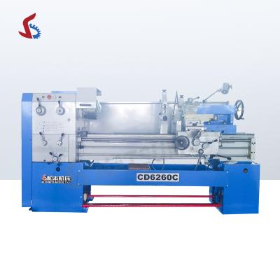 China 260mm CD6260C Precision Lathe CD6260C Universal Rigid Rack Large Spindle Heavy Duty Lathe Machine for sale