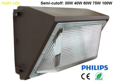 China Philips 3030SMD LED Wall Pack Light Semi-cutoff & Full-cutoff 25W 30W 40W 50W 60W 75W 100W 120W 100-277V 347V-480V for sale