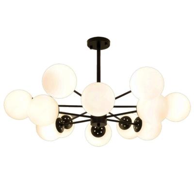 China White Glass Ball Chandelier 6-head  8-head  12-head 14-head for sale