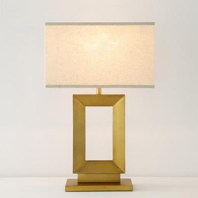 China Square Shaped Fabric Table Lamp for sale