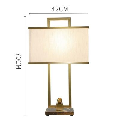 China Marble Base Fabric Bedlamp for sale