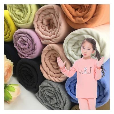 China Double Memory Factory Sale Customized Cotton Organic Super Soft Velvet Knitted Yarn Jersey Fabric for sale