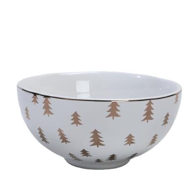 China Viable Customized Wholesale Factory Supply Simple Ceramic Decal Breakfast Rice Bowl for sale