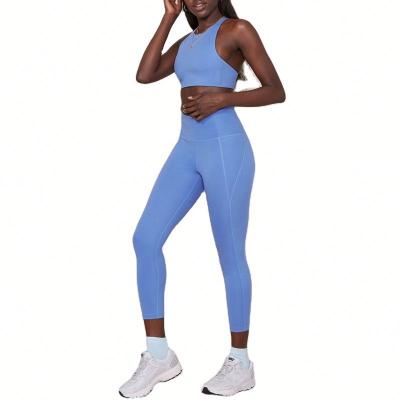 China Breathable Customize Size Workout Wear Women Waist Legging And Sports Bra Women Workout Sets And Yoga Set Clothes for sale