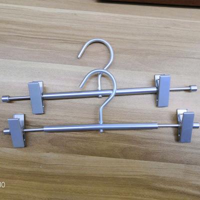 China With Clips Wholesales Metal Aluminum Foil Hangers With Clips For Pants Trousers Skirt Hanger for sale