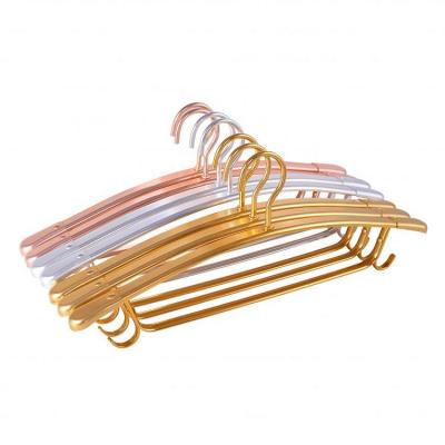 China Viable Hot Sale Metal Hangers Aluminum Alloy Clothes Hanger Cloth Non-slip Rack for sale