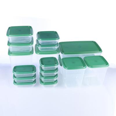 China 2022 Wholesale Freshness Preservation Promotion 17 Pcs/Set Plastic Food Storage Container Boxes With Lids for sale