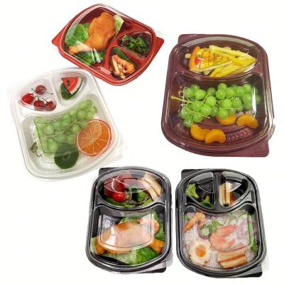 China 2022 Promotion 1/2/3 Compartment Vacuum PP Disposable Plastic Microwavable Microwavable Take Out Food Storage Container With Lid for sale