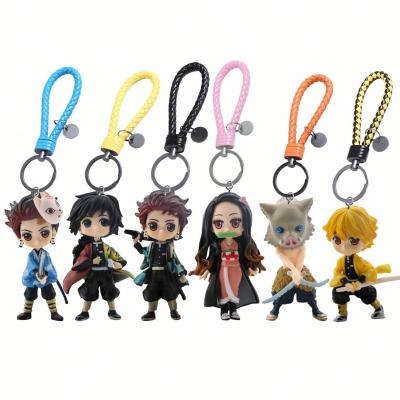 China Toy High Quality Pendant Anime Cartoon Key Demon Slayer Demon Slayer Car Bag Charm Airpods Key Pendant Accessories for sale