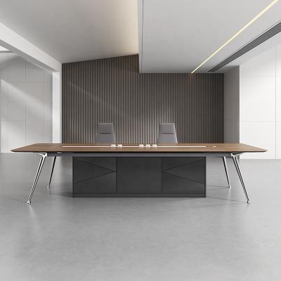 China New Design Meeting Room Furniture Walnut Office Conference Extendable Modern Meeting Table for sale