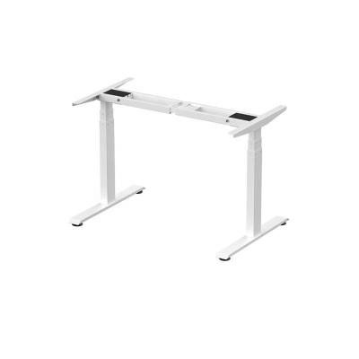 China Home Office Computer Position (Height) 3 Segment 2 Motor Adjustable Ergonomic Electric Lift Height Adjustable Desk View for sale