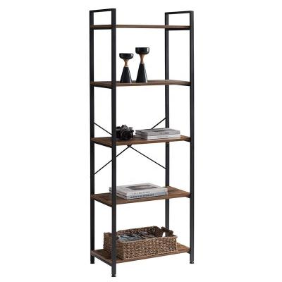 China Living Room Furniture Small Extendable 3 4 Shelf 5 Tier Ladder Steel Frame Industrial Wooden Corner Book Shelves for sale