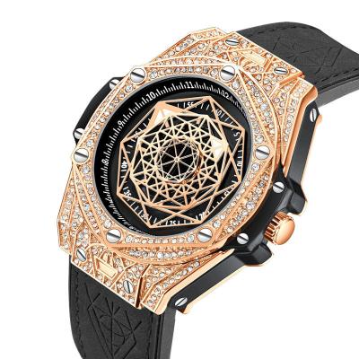 China Hot Sale Fashion Waterproof Full Diamond Set Diamond Watch Men Quartz Watch for sale