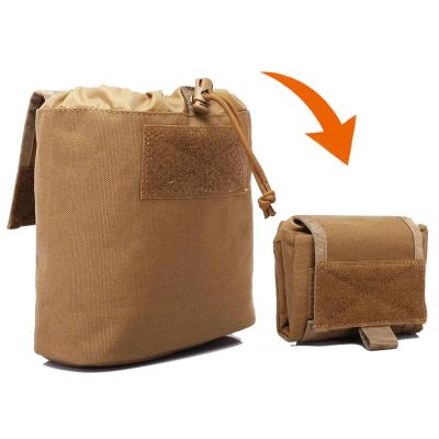 China Tactical Dump Pouch Drawstring Magazine Water Proof Folding Molle Military Adjustable Hip Duty Bag for sale