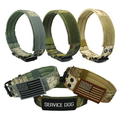 China Sustainable Military Heavy Duty Tactical Dog Collar Hunting Training Adjustable Dog Collar Collars for sale