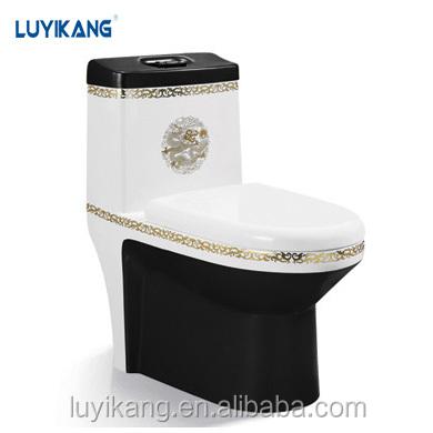 China L880 Double-flux Gold Sanitary Ware Sanitary Ware Factory Black And White Colored Standard Size for sale