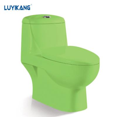 China L829 Double-flow Green Siphon One-piece Toilet Chaozhou Bathroom Color Ceramic Toilet Price for sale