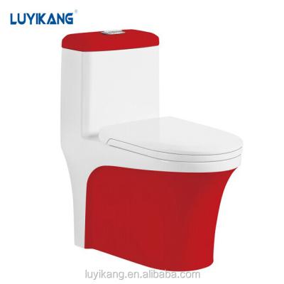 China Double-flow L870 Red Color Porcelain Toilet Siphon Vortex Arab Ceramic Colored Toilet Bowl for sale