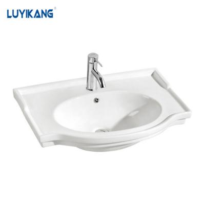 China Mop sinks design L74 single countertop basins bathroom cabinet washbasin for sale