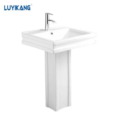 China L2059 Chaozhou Sustainable Ceramic Floor Standing Cheap Pedestal Wash Basin for sale