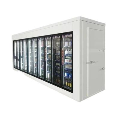 China Single-Temperature Walk In Freezer Supermarket Walk-In Cooler_freezer With Shelves for sale